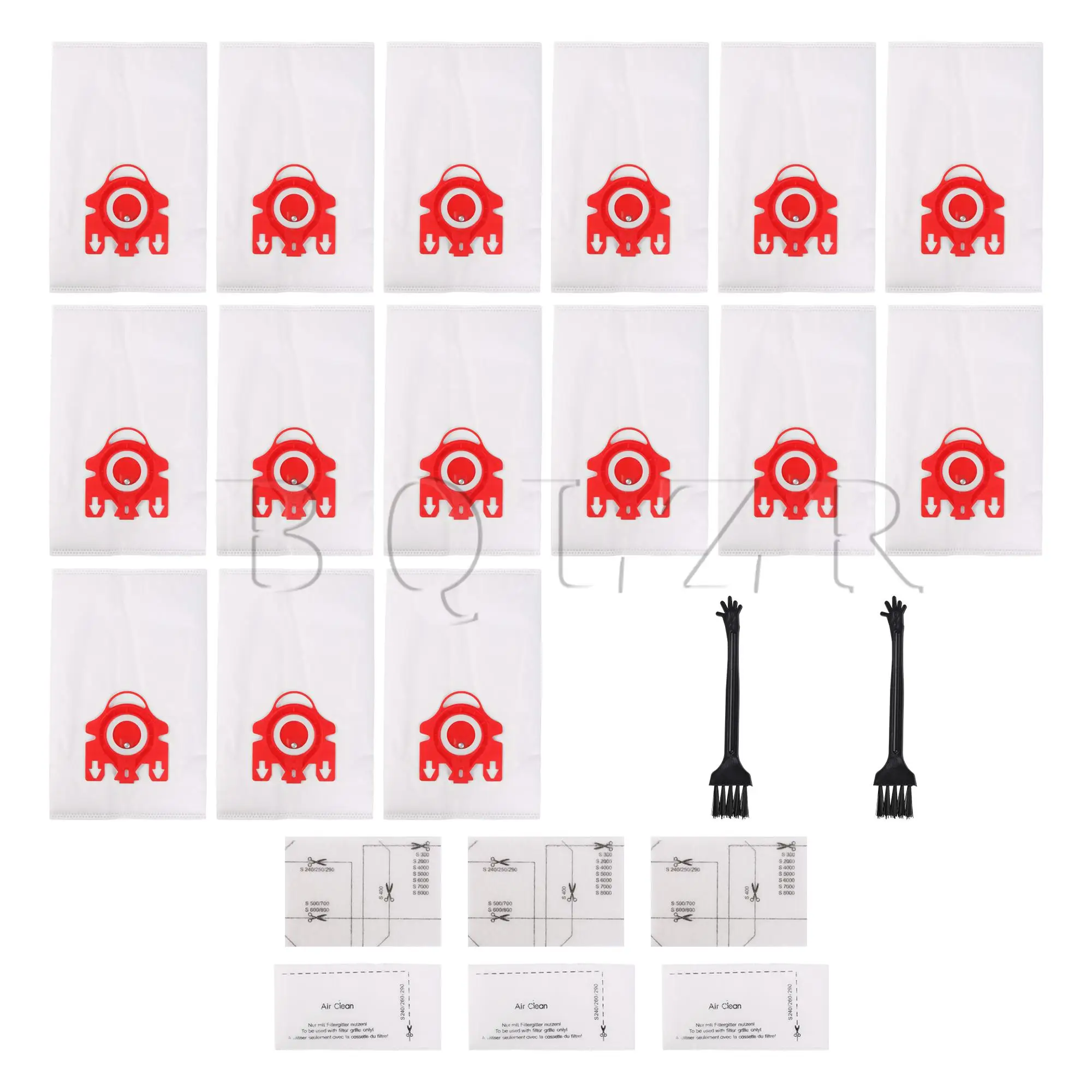 BQLZR 15 Pcs Vacuum Bags Filter Set Replacement for Miele Complete C1 10123220