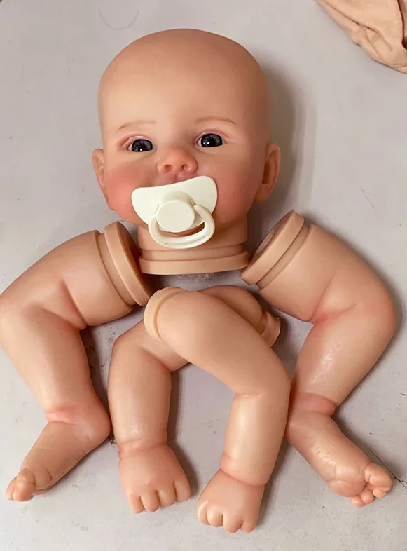 19inch Juliette Reborn Kits Unfinished Painted Doll  Parts Cute Baby 3D Painting with Visible Veins Included Cloth Body