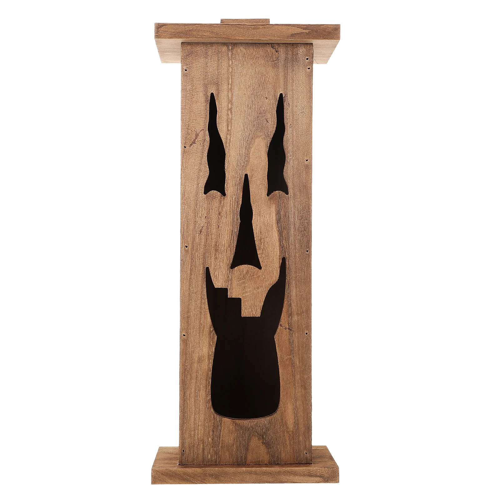 

Wooden Courtyard Decorations Cute Ghost Halloween Figurine Ornaments Autumn Adornment Statue