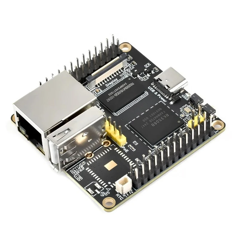 RK3506B Three Core Linux Development Board 8G EMMC with WIFI & PoE Module Micro Single Board Computer