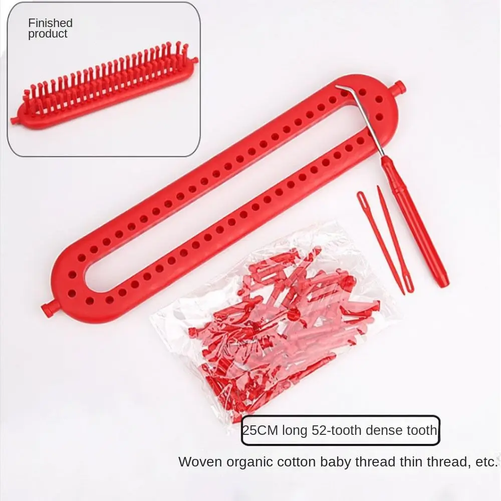 Gift Plastic Weaving Loom Knitting Kit DIY Handmade Craft Wool Knitter Rectangle Braiding Tool Men