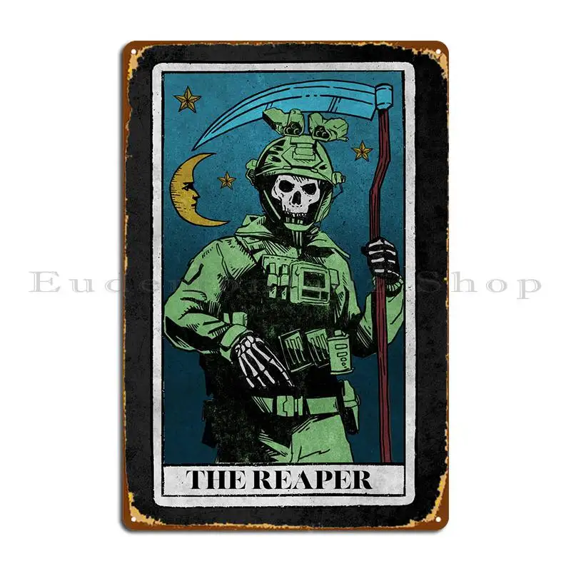 The Reaper Cartel Card Metal Sign Wall Mural Club Wall Decor Party Print Tin Sign Poster