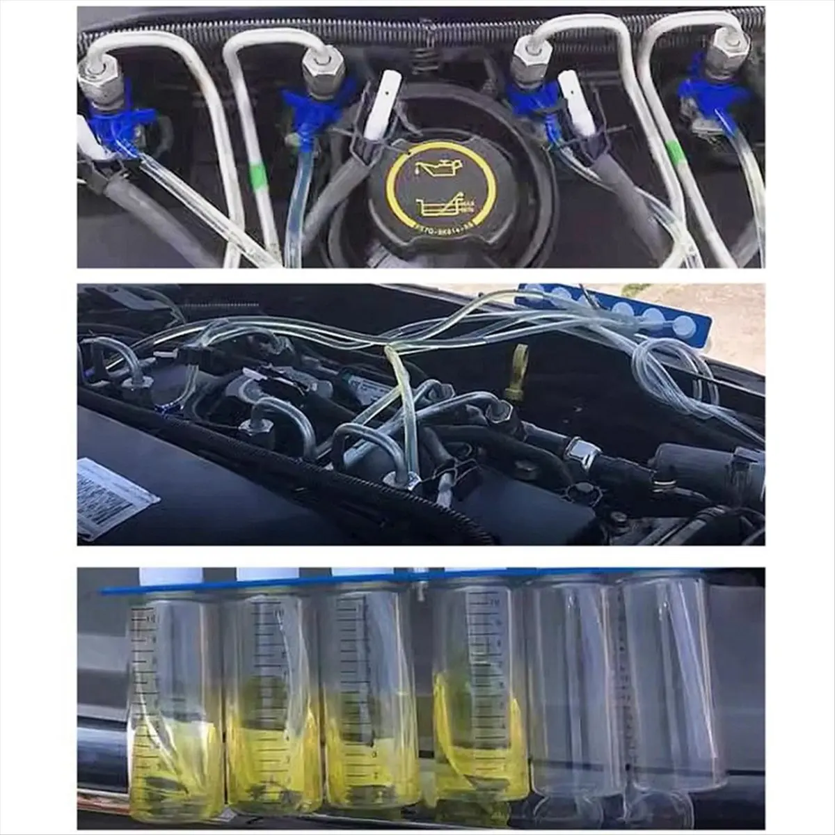 A50U Injector Flow Tester Common Rail Adaptor Oil Return Detection Tools Flow Meter Test Adaptor Set