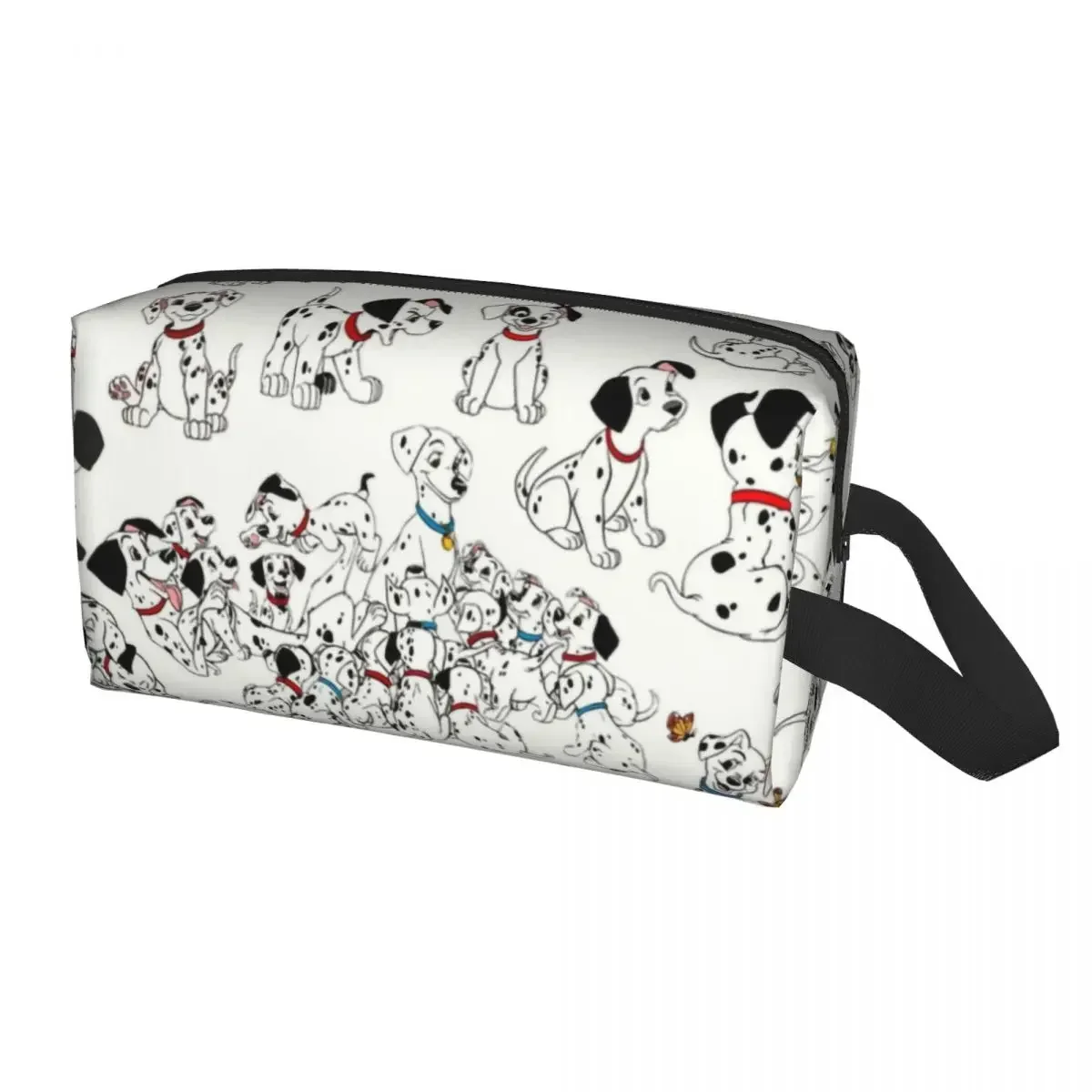 Custom Dalmatian Toiletry Bag for Women Plum Pudding Carriage Dog Makeup Cosmetic Organizer Ladies Beauty Storage Dopp Kit Box