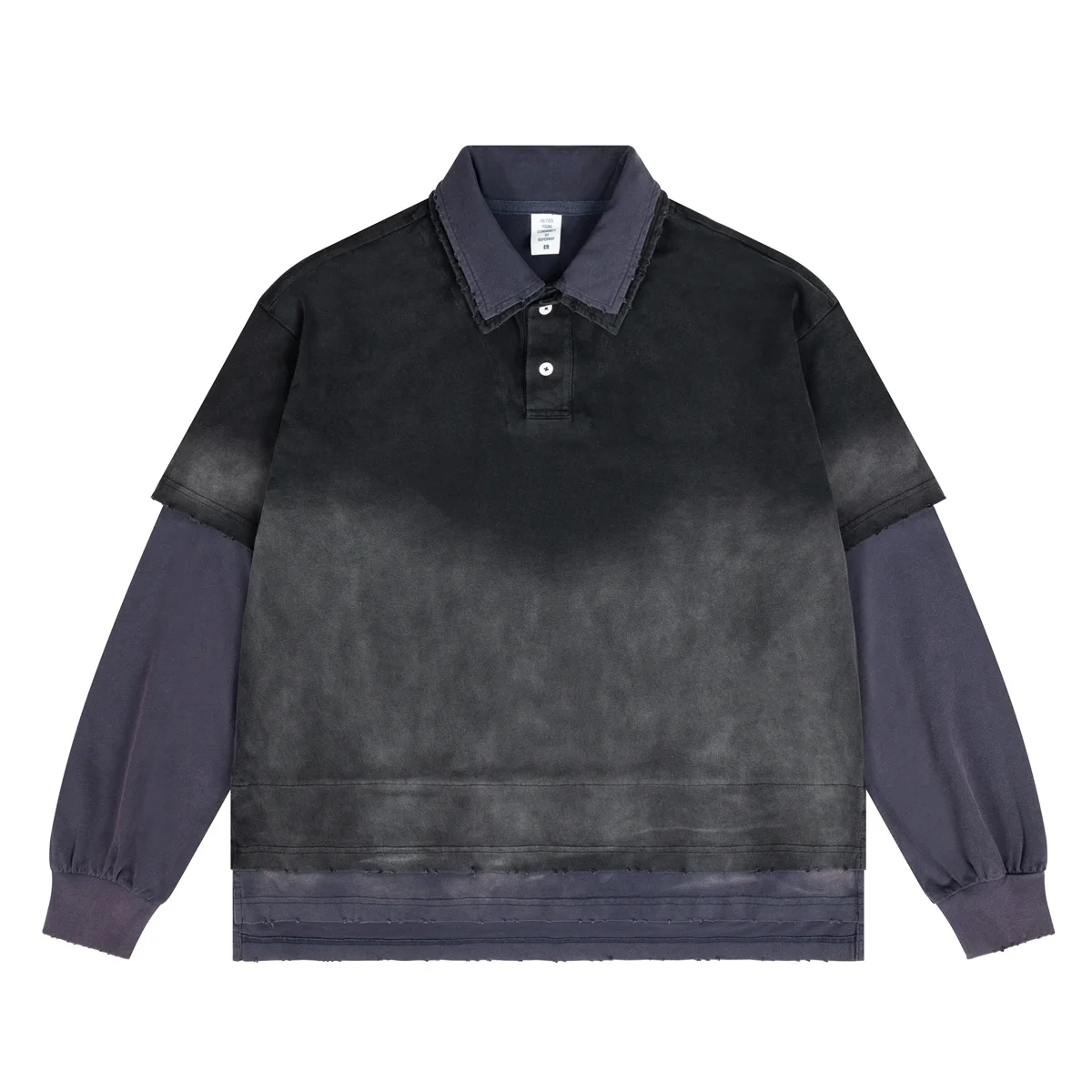 

New Spring/summer 2025 polo long sleeve tapered false two lapel tops