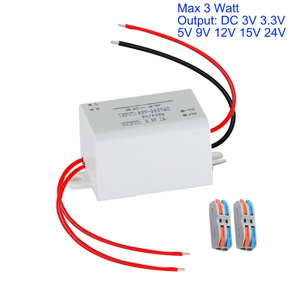 AC-DC Power Supply Module AC110V 220V 230V To DC 3V 5V 9V 12V 15V 24V Mini Buck Converter 3W Led Isolated Voltage Stabilized