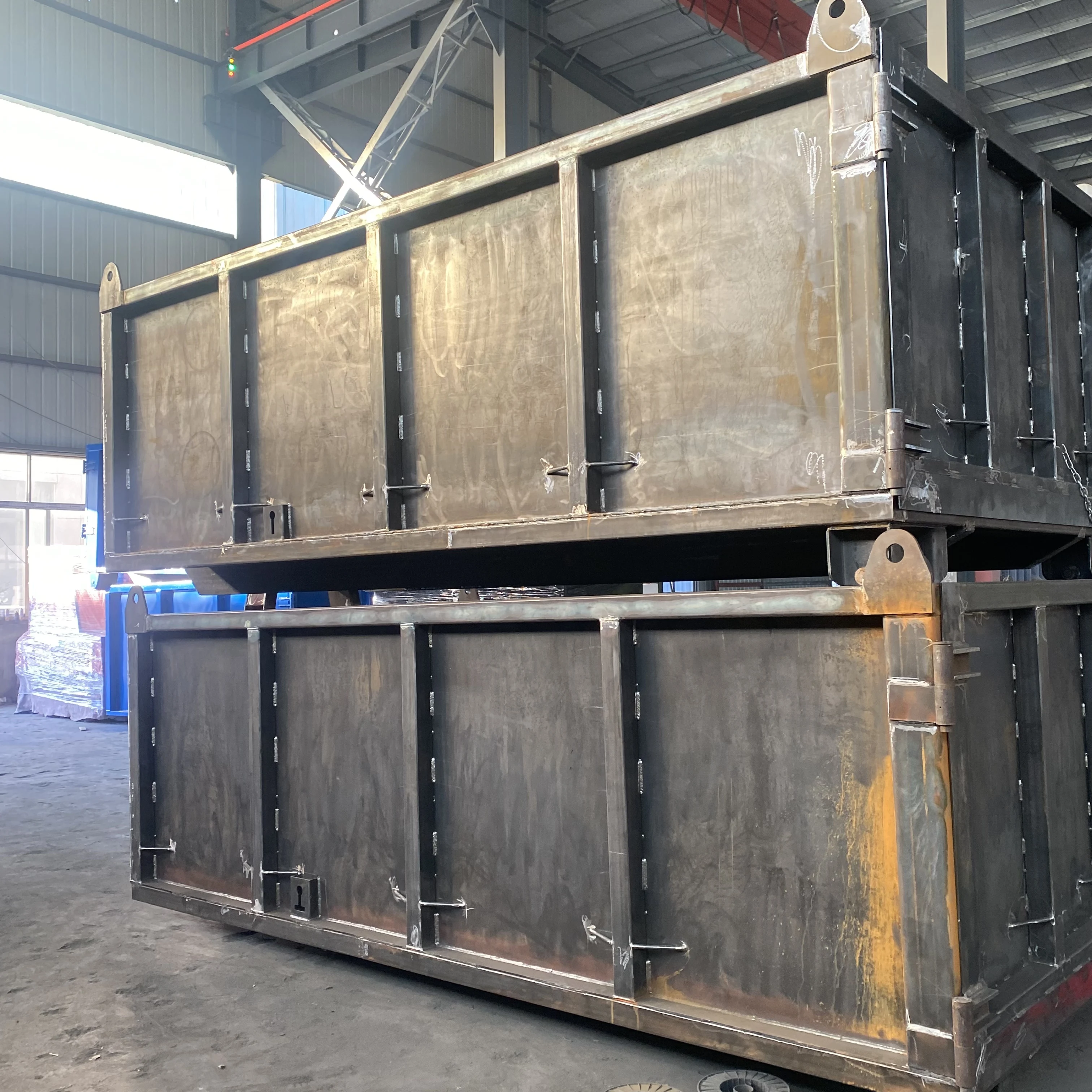 Durable Anti-corrosion Hook Lift Container Custom Size Color Steel Dumpster for Industrial Commercial Waste