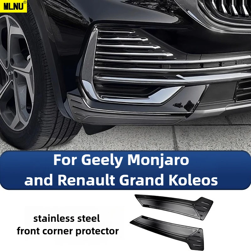 

Car Front Bumper Corner For Geely Monjaro/Renault Grand Koleos 2025/2024 Protector Stainless Steel,Anti-Scratch 2021-2023