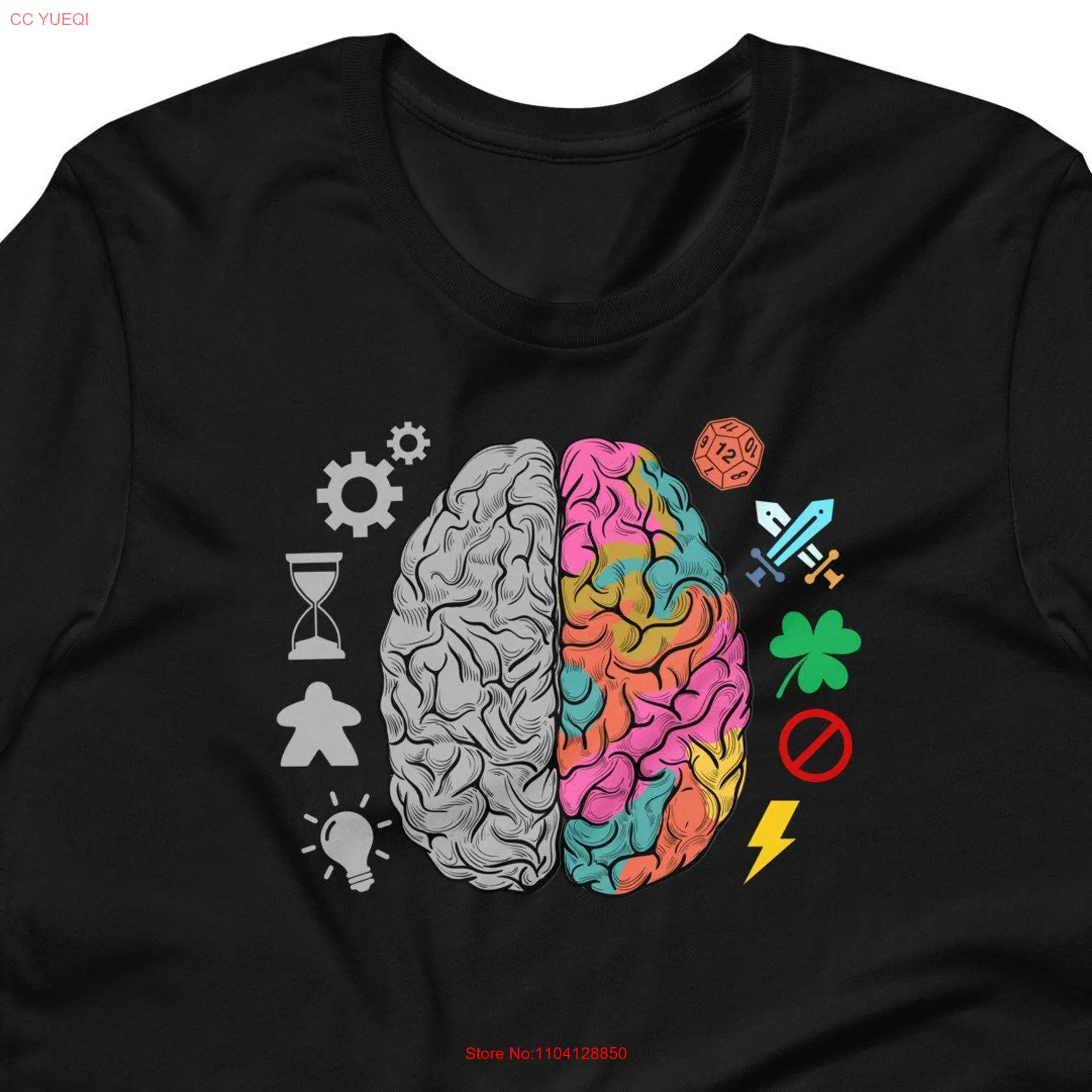 Board Games T Shirt Left Brain Right Tabletop Gaming Game Upgrade Accessary Addict long or short sleeves