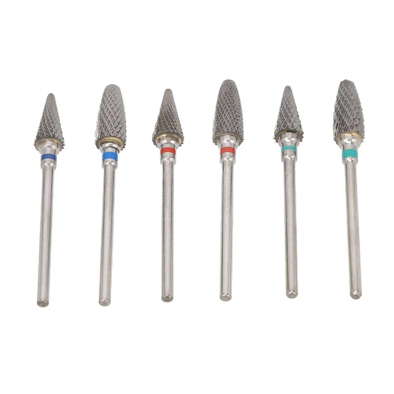 6pcs Tungsten Steel Nail Art Drill Bits for Dead Skin Removal & Polishing - Manicure Accessories