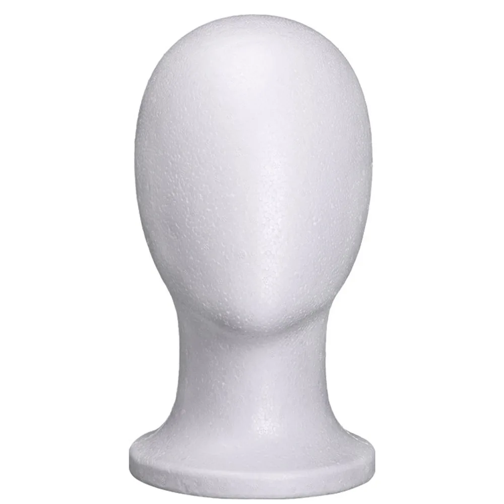 Female Styrofoam Mannequin Manikin Head Model Faceless Cosmetics Display Stand For Hair Travel Salon Hairpieces Model Hat Style
