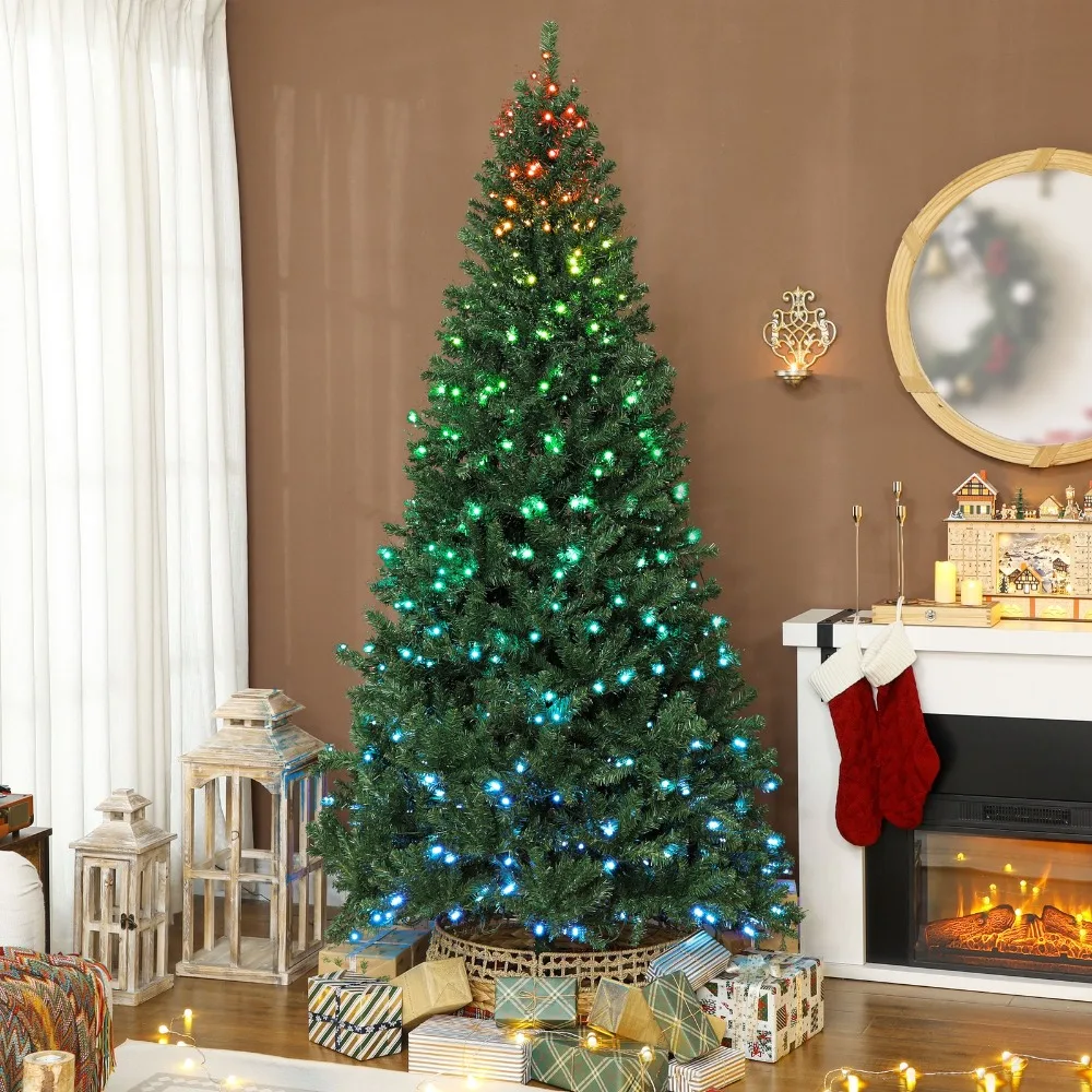 

7.5ft Christmas Tree with RGB Dynamic LED, Remote, Hinged Xmas Tree