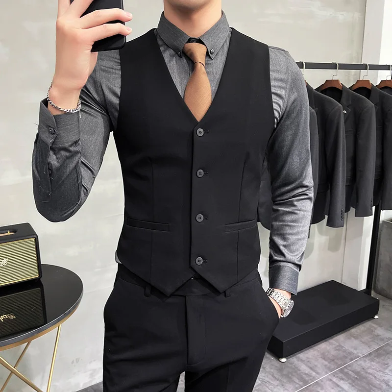 G498110 slim fit suit vest suit men wedding groomsmen dress