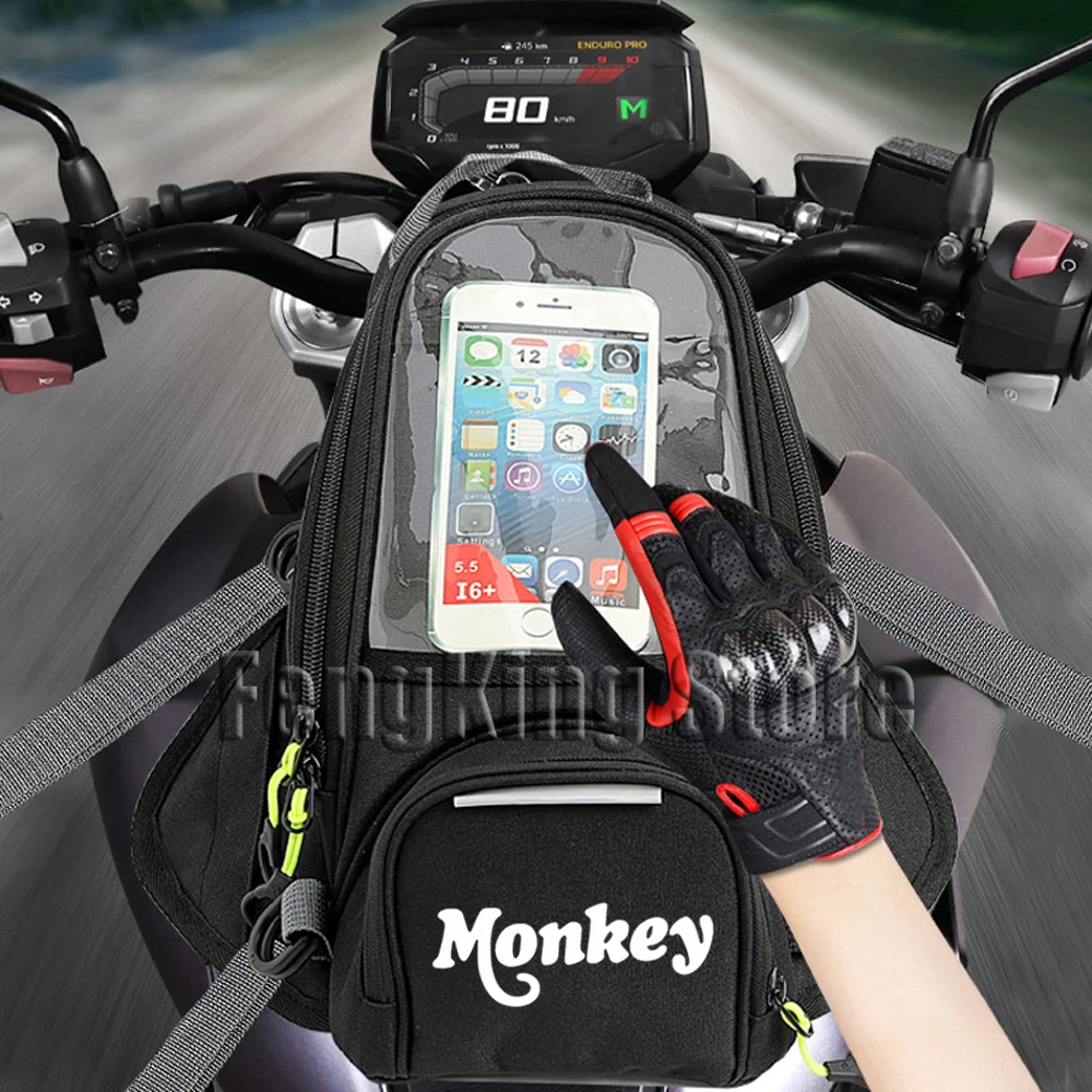 Sac Magnétique pour Moto Honda Monkey 125 z125, Sacoche de Navigation, Carburant Précieux, Grand Écran