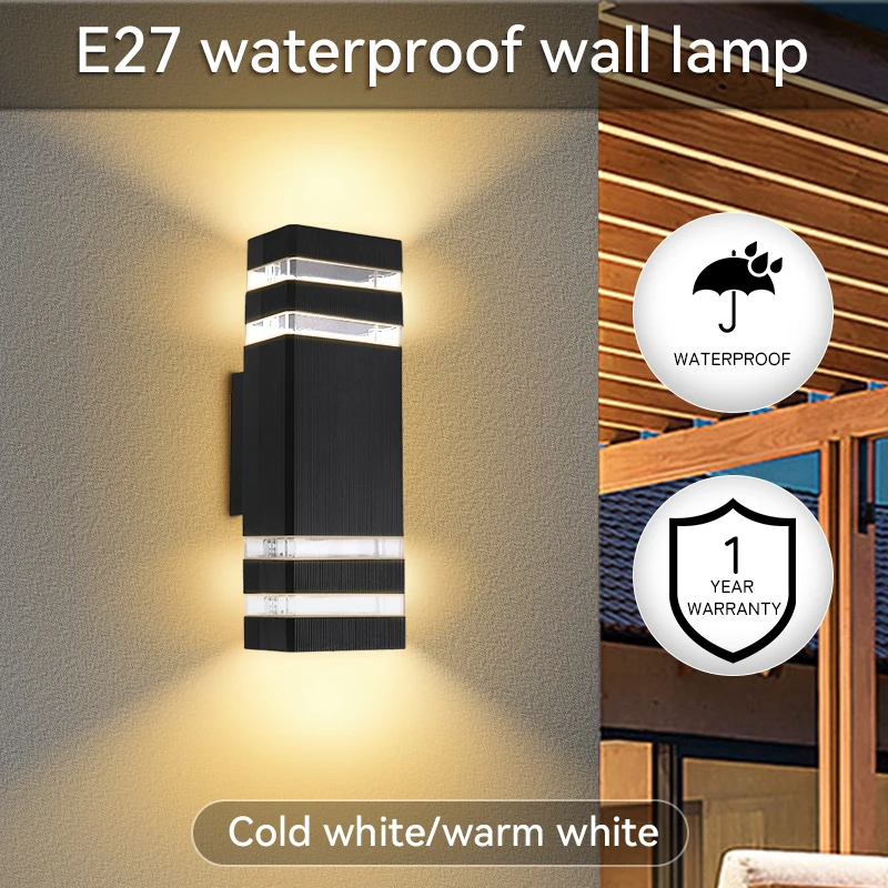 Decor Wall Lamps E27 DIY Bulb External Garden Stairs Outdoor Waterproof Wall Applique Sconce Led Lights Fixture Home Appliance