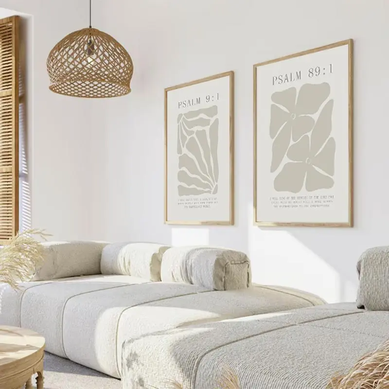 

Nordic Minimalist Poster Christian Bible Verse Wall Art Religious Art Canvas Painting Print Picture Home Hallway Wall Art Decor