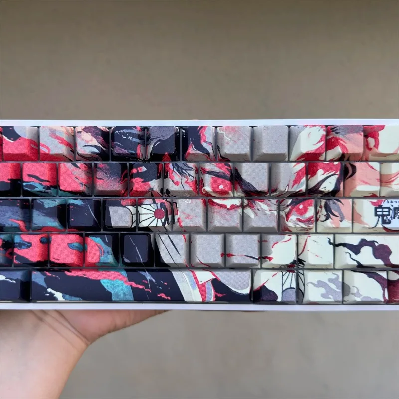 

Demon Slayer Keycaps Anime Versatile Chreey Side Transparent Sublimation Process for Mechanical Keyboard 60,64,68,75,84,87