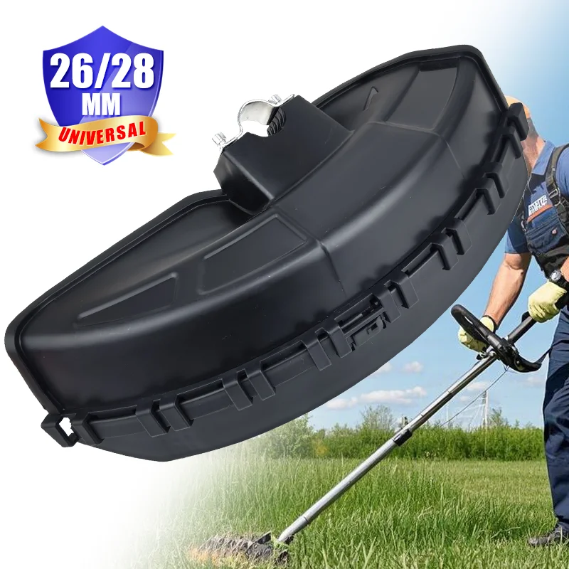 VARIEA - Heavy-Duty Black Large-Sized Lawn Mower Guard Cover, 26mm/28mm. Suitable for Guard Covers of Mowers for Cutting and Wee