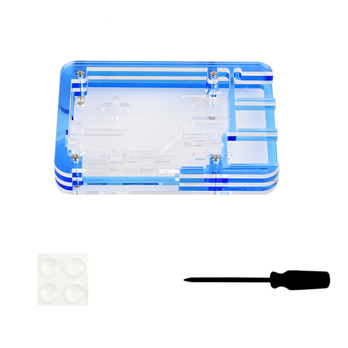 ATP-Acrylic Case for 5 Transparent+Blue Acrylic Shell Supports the Installation of Official Heat Dissipation