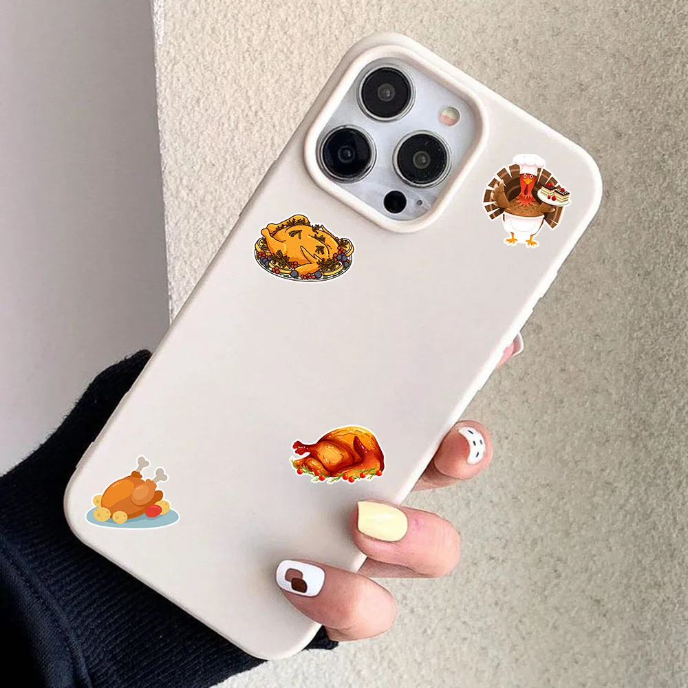 50Pcs Thanksgiving Turkey Graffiti Stickers Cross-border Cartoon Festival Animal DIY Skateboard Luggage Stickers Waterproof view 4