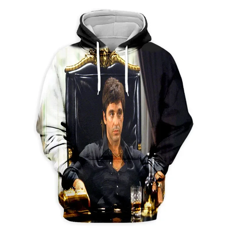 Classic Movie Scarface Hoodie 3D Printed Men Women Hooded Sweatshirts Fashion Streetwear Harajuku Hoodies Pullover Tops Clothing