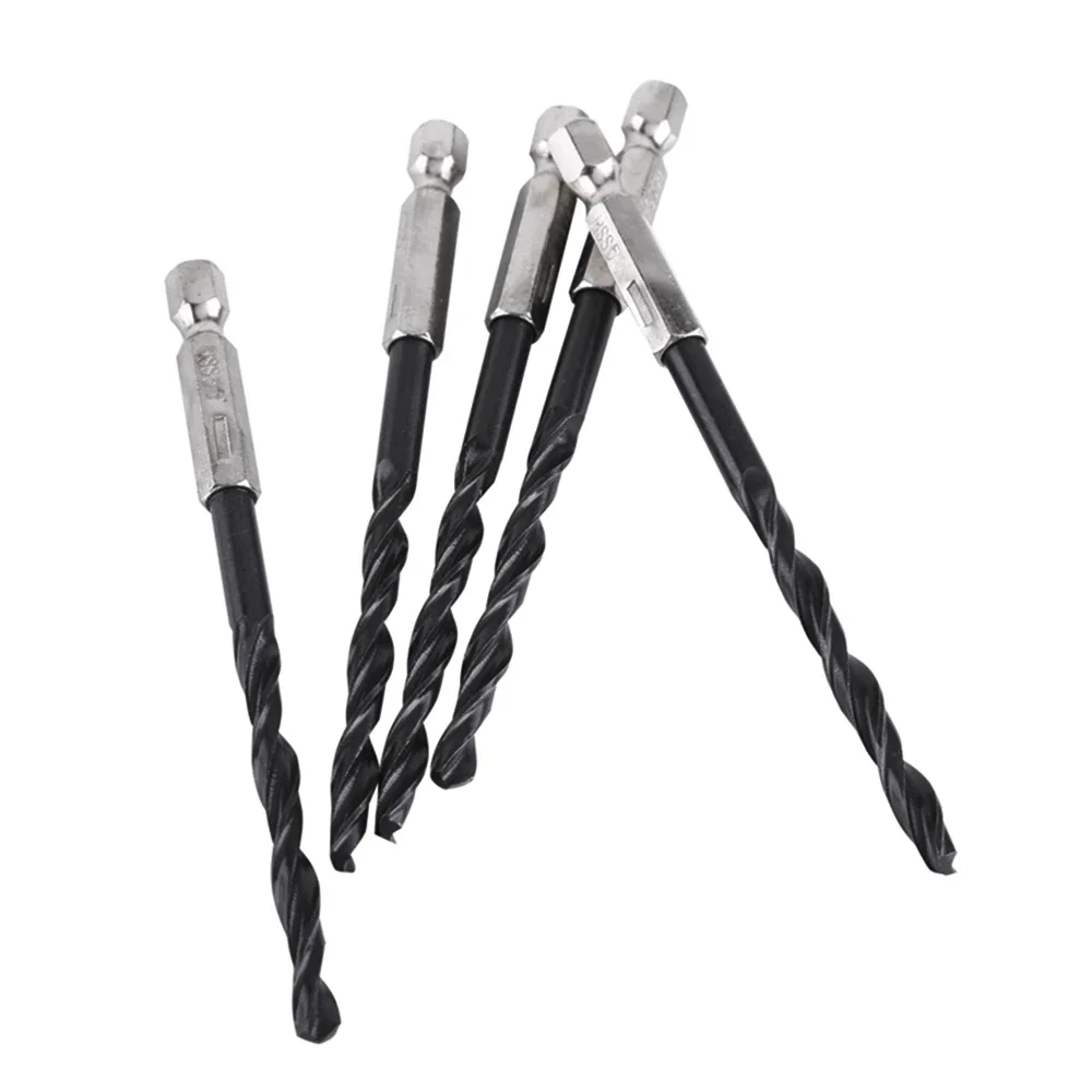 Imagem -04 - Hss Twisted Drill Bit Grupo Aço Nitreto Saw Grupo Black Ferramentas Elétricas Hex Shank mm mm mm 15 Pcs
