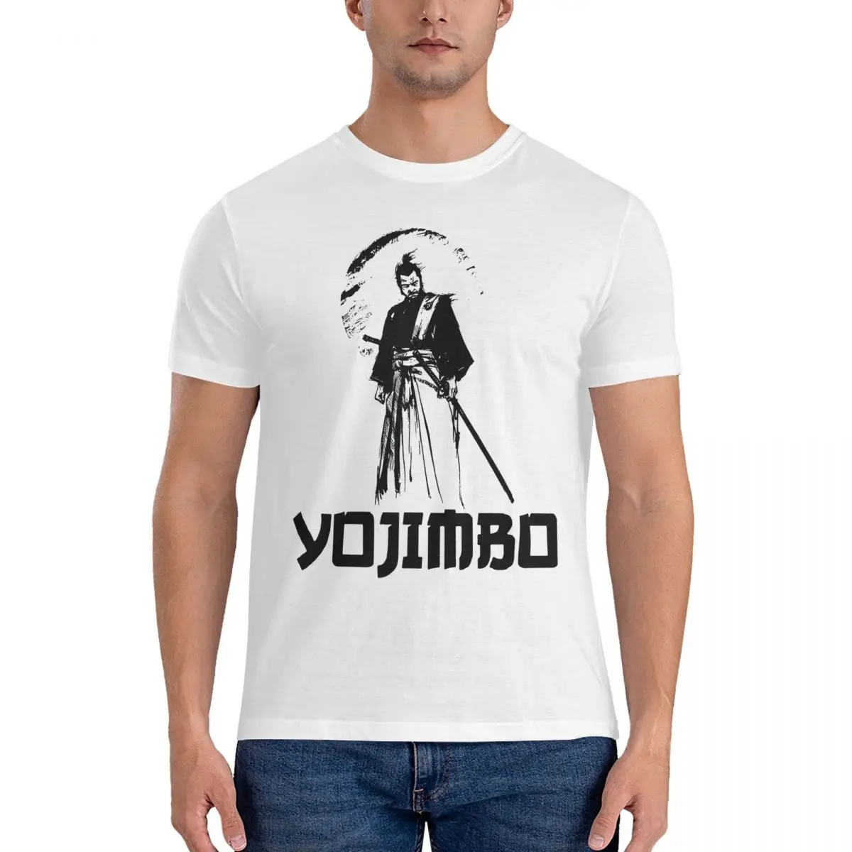 Men's Samurai Film Sanjuro T Shirt yojimbo Pure Cotton Tops Vintage Short Sleeve Crewneck Tee Shirt New Arrival T-Shirts