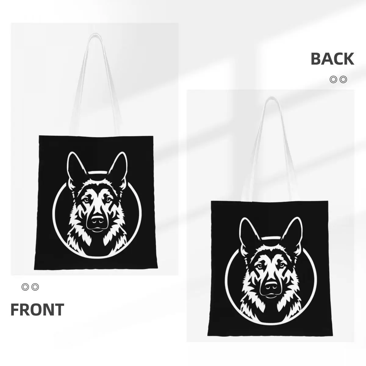 Duitse herdershond boodschappentassen canvas de draagtas herbruikbaar voor meisjes schoudertas reishandtas