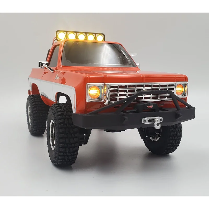 FMS FCX24 Simulation Front Bumper Electric Winch and Controller for 1/24 RC Crawler Car FCX24 Chevrolet K5 Pickup Truck Upgrade