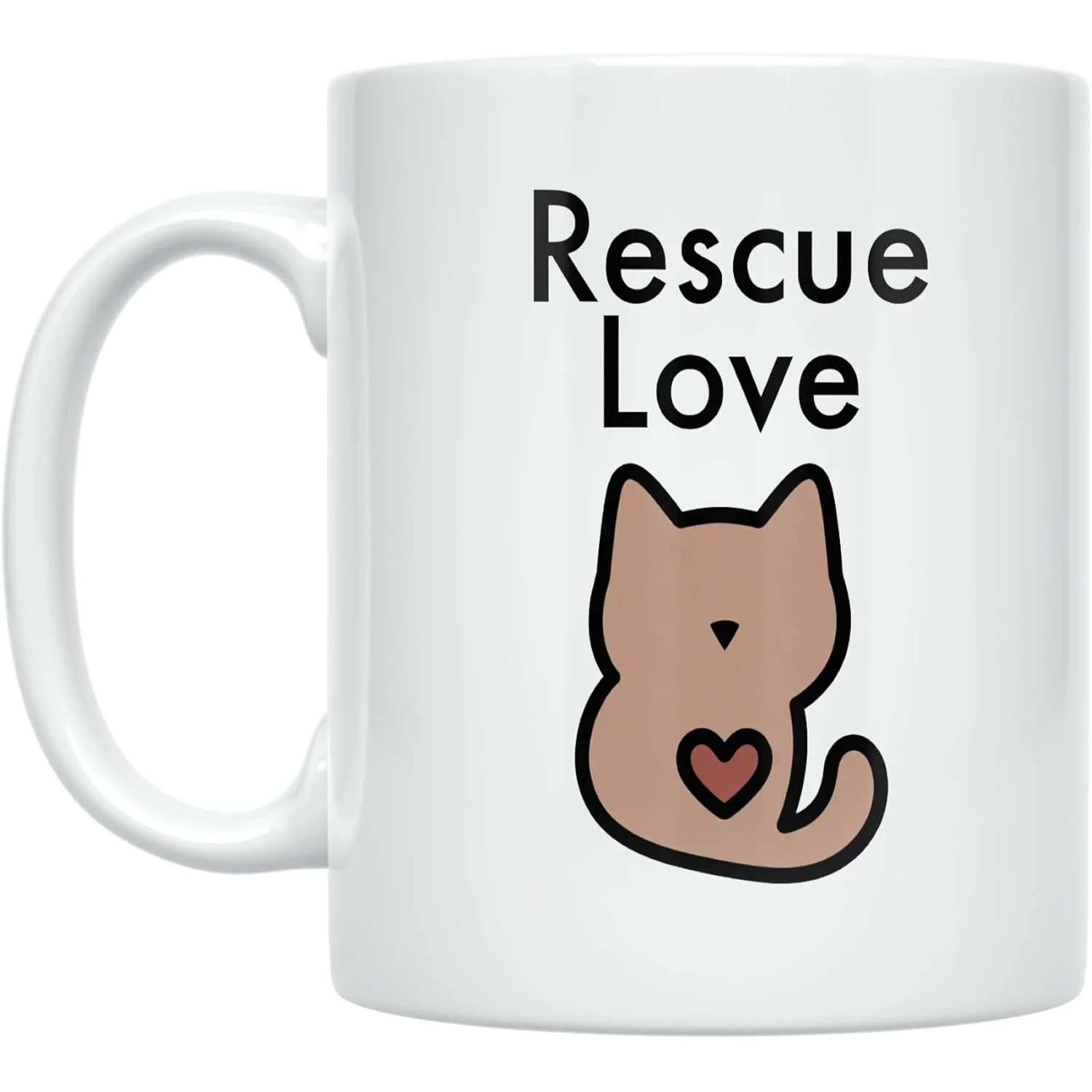 Ceramic Coffee Mug Adopt a Cat Rescue Love Design 11oz Gift for Animal Lovers Ceramic teacup