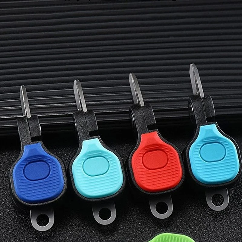 New Fishing Special Small Scissors Special For Cutting Carbon Line PE Line Nylon Line Lead Luya Small Scissors With Keychain view 2