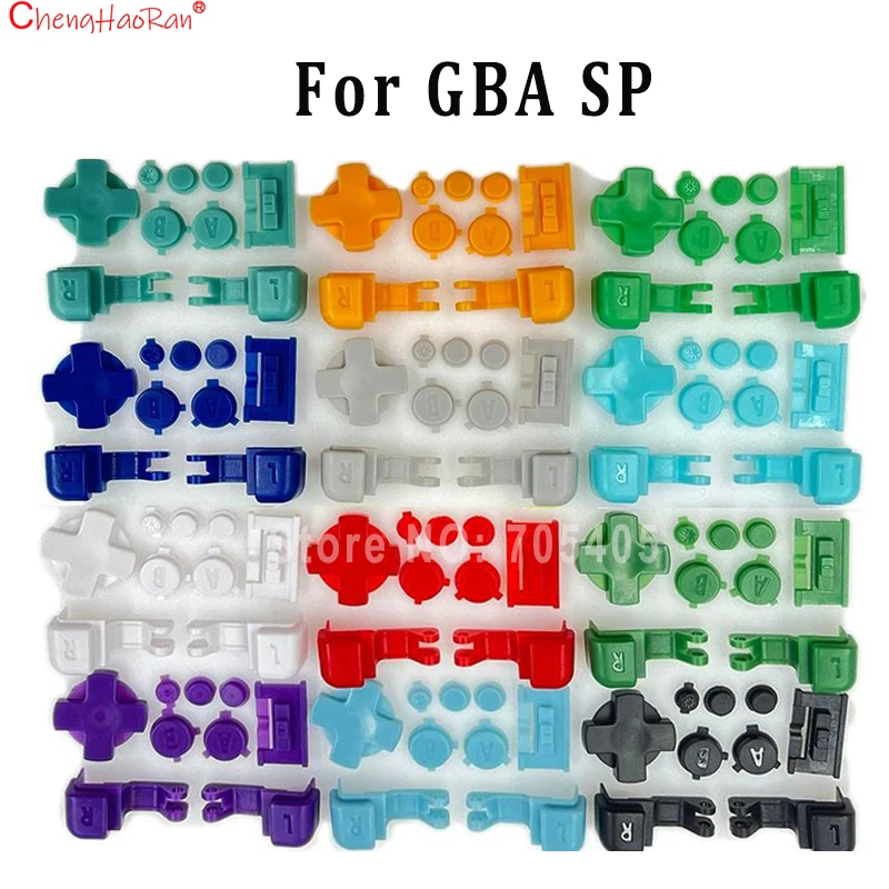 1Set  For Nintendo Gameboy Advance SP For GBA SP Transparent Color L R A B D-Pad Buttons Key Part Replacement Accessories