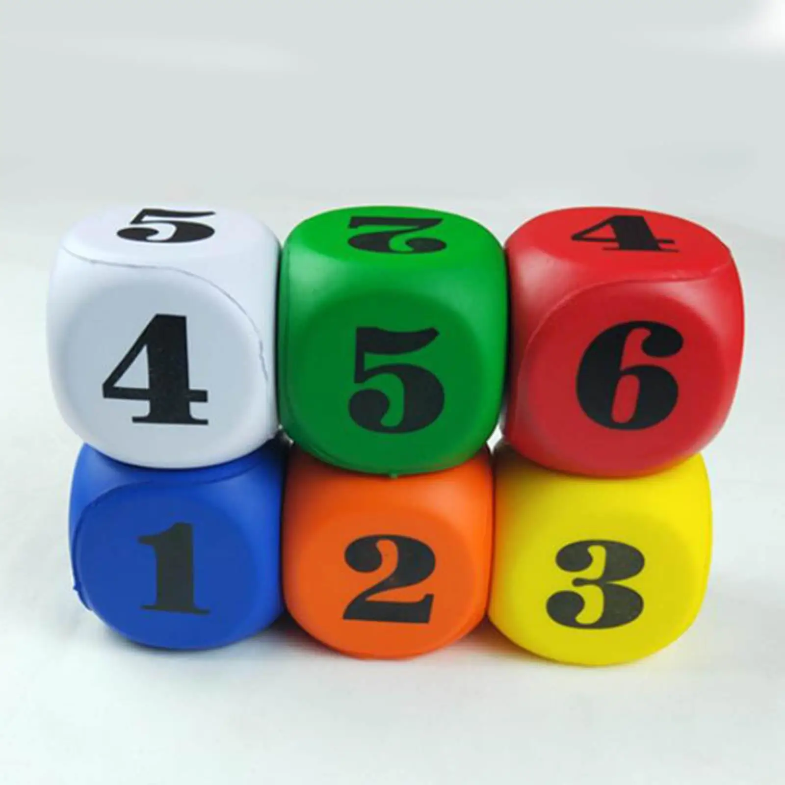 

6x Foam Playing Dice 6 Sided Foam Dice for Educational Toys Party Favors