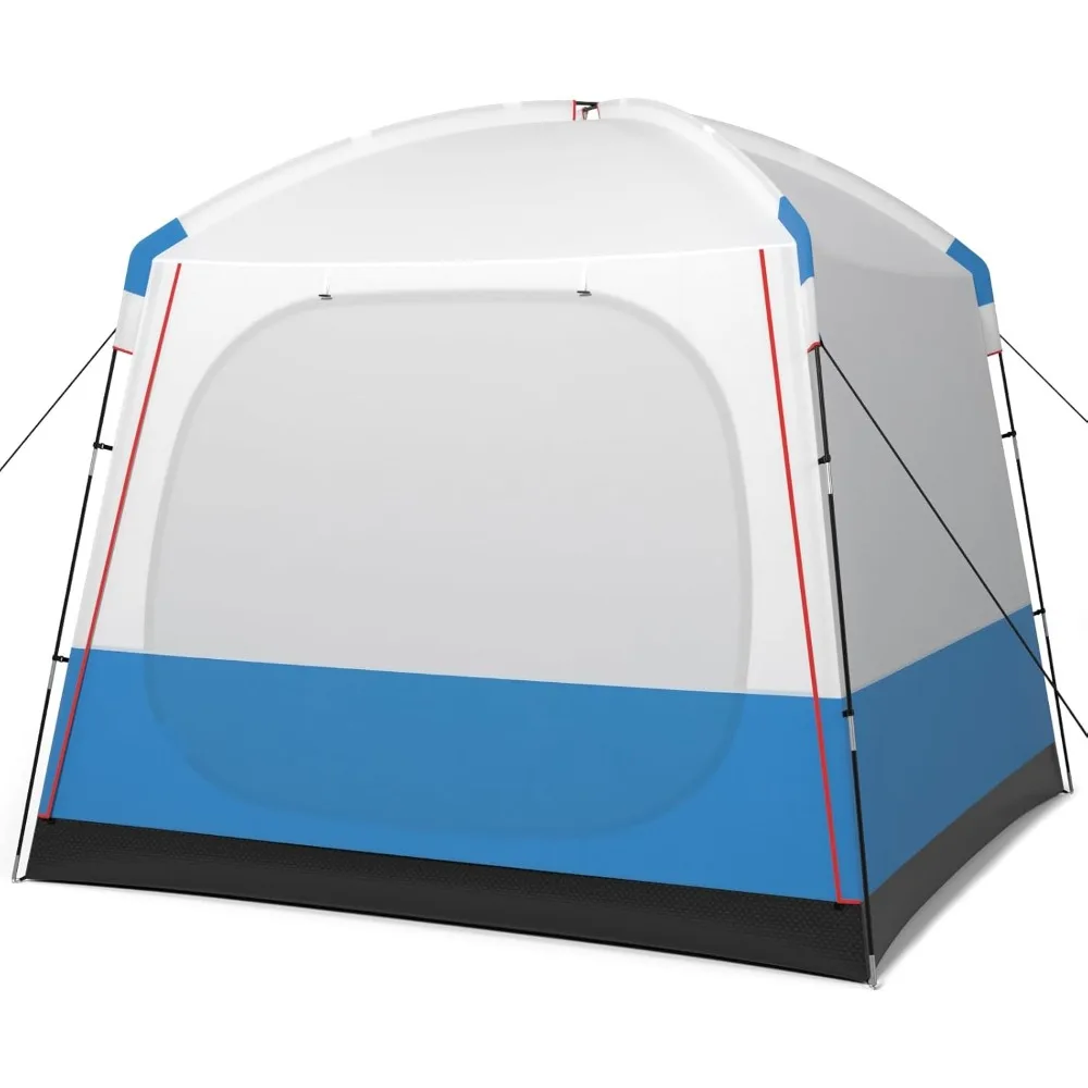 

3-5 Person Camping Tent, Portable Cabin Shelter w/Large Double-Layer Mesh Front Door, Mesh Screen Windows, Carry Bag, Waterproo