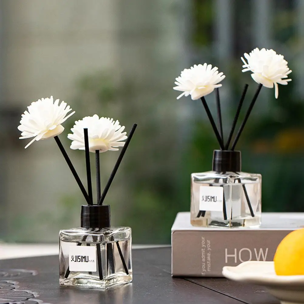 زجاجة من بلاستيك الزهور الأساسية ، عديمة اللهب ، عطر منزلي ، سائل عطر للغرفة ، ناشر الياسمين ، علاج بالروائح العطرية بالزيت ، E4H5 ، 50: 50