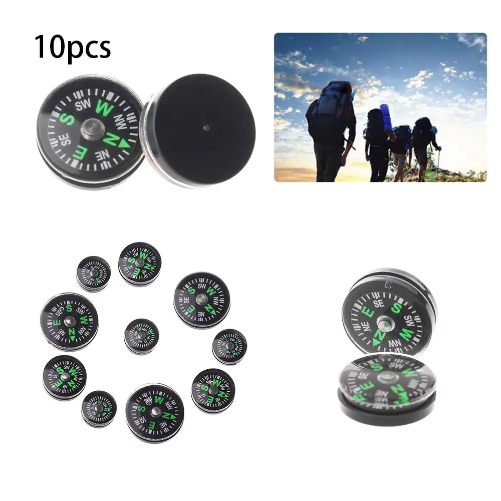10pcs Mini Plastic North Navigation Survival Compasses Camping Hiking Tool Accurate Compass Outdoora Practical Guider
