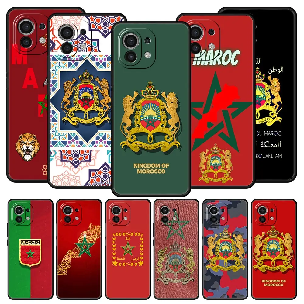 Phone Case For Xiaomi Mi 15 14 14T 13T 12T Pro 12 13 11 Lite 5G 11T X6 X5 Pro Soft Cover Moroccan flag Maroc Morocco passport