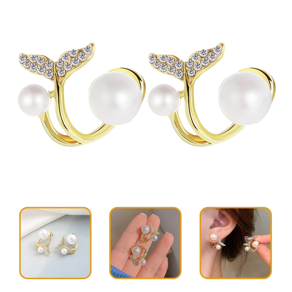 

Chic Earrings for Women Alloy Fish Tail Ear Elegant Fashion Jewelry Unique Eardrop Gifts for Birthday Wedding