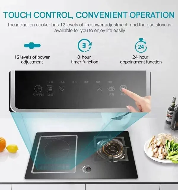 Custom High Quality 2 3 4 5 Hot Plate Hob Induction Stove Touch Control Gas Stove+Induction Cookers