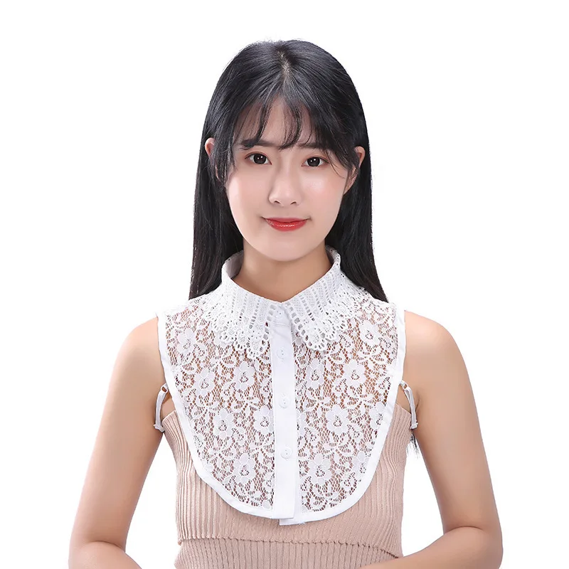 Faux col de chemise blanc de Style coréen pour femmes, accessoire de pull d'automne et d'hiver, vêtements de bureau professionnels