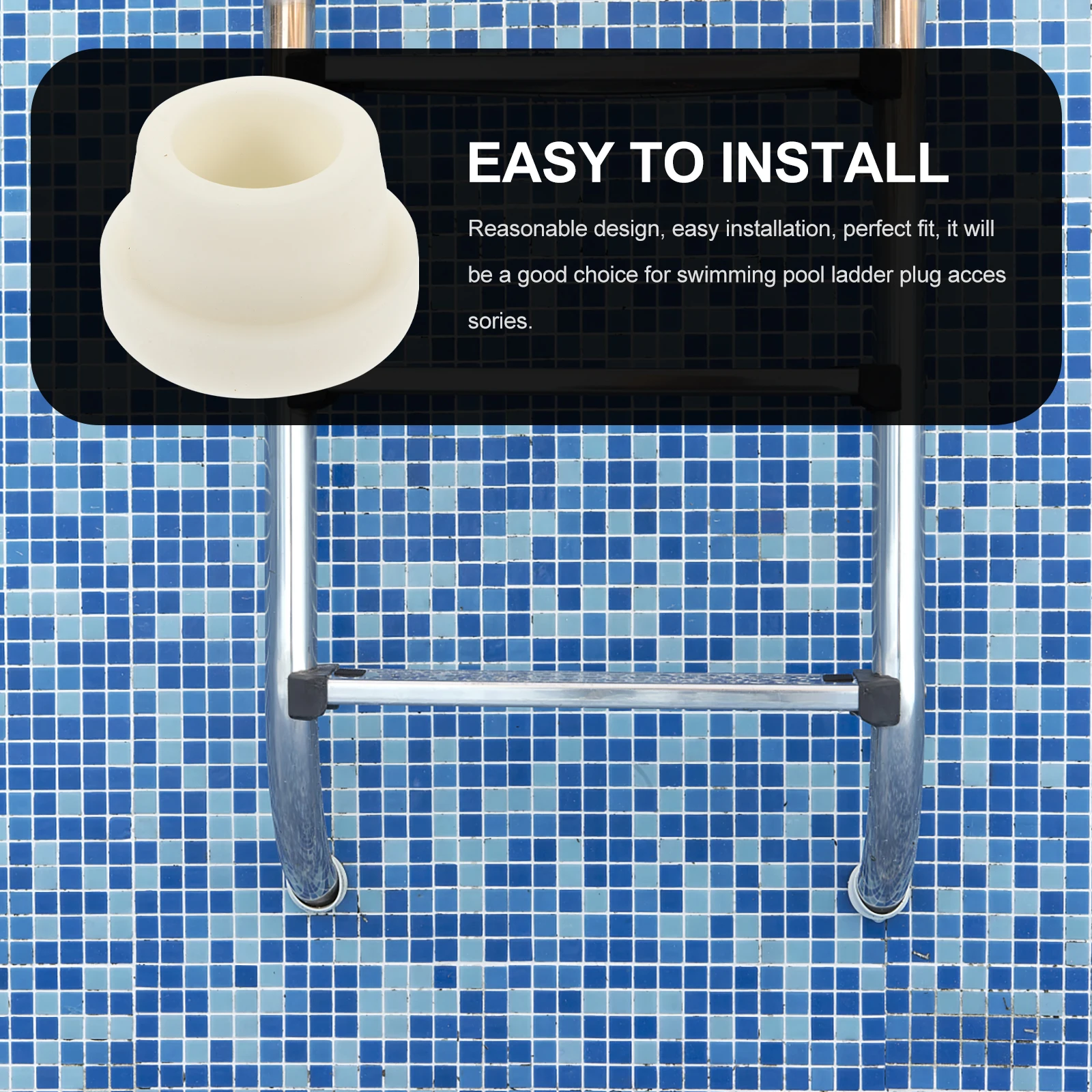

4 Pcs Swimming Pool Ladder Anti Slip Rubber Plugs Caps for 1 9 Inch Pool Ladder Bumpers Stoppers Outdoor Spa Accessories