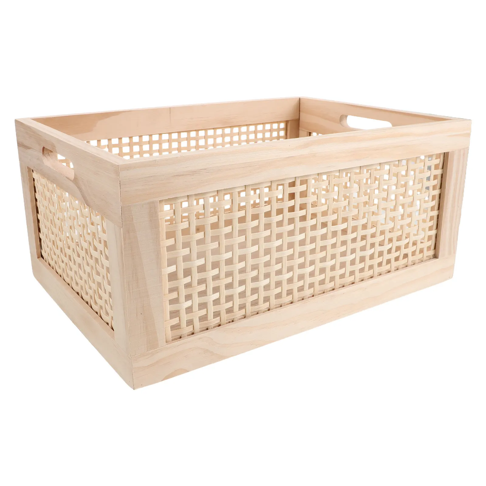 woven-magazine-basket-small-rattan-natural-wooden-storage-box-rustic-book-rack-office-bedroom-138x98x63in-magazine-holder