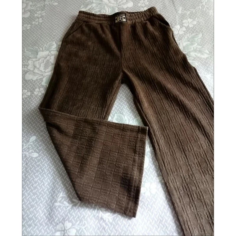 المرأة خمر سروال قصير مستقيم ، النمط الكوري ، ارتفاع الخصر ، واسعة الساق ، المتضخم ، فضفاض ، رسالة طباعة ، الخريف ، الخريف #6