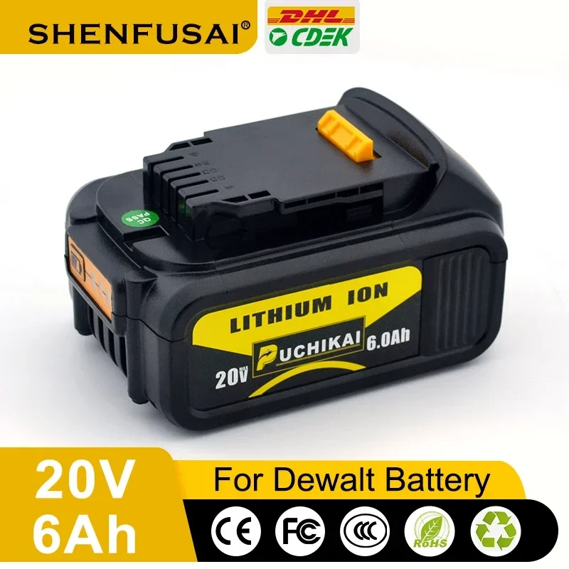 

for DeWalt series 18V/20V electric tools For DeWalt 20V 6AH 5AH lithium battery DCB118 fast charger DCB1104 charger suitable