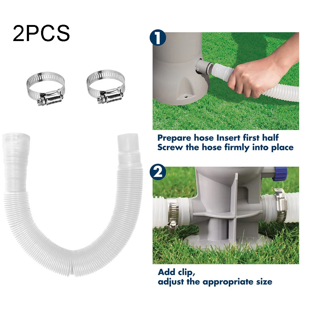 Polyethylene Plastic Hose Pool Pump Hose Pool Hose Above Ground Filter Pumps Hose Hose With Clips Spiral Wound
