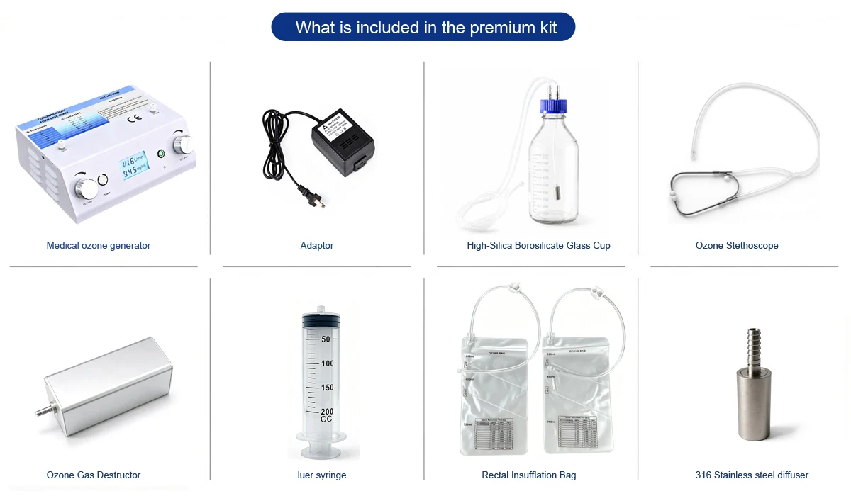 Ozone Machine O3 Generator Full Kit with Accessories for Ozonoterapia