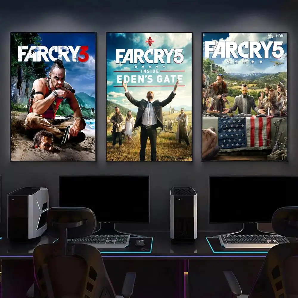 Game F-Far Cry Poster Modern Aesthetic Gaming Room Decor Canvas Wall Art Poster Cool Room Stuff