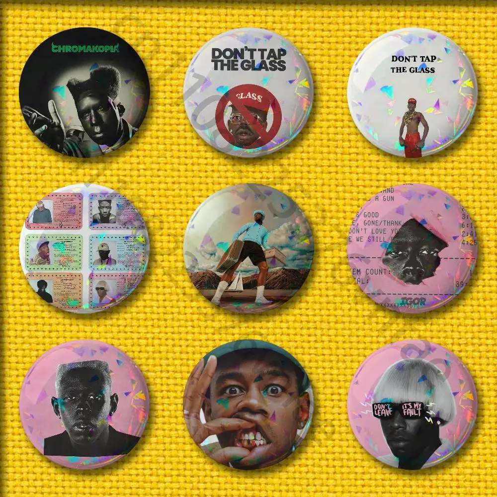

T-Tylers The Creator Chromakopia Badges Badge 75mm 25mm 44mm 32mm 58mm Round Pin Brooch Souvenir Cosplay Gift Adornment