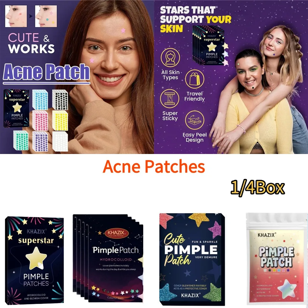 240/280Pcs Multi-color Star Acne Patches Facial Acne Patches Concealer Acne Patches Pimples Patches Ultra-thin Skin Care Makeup