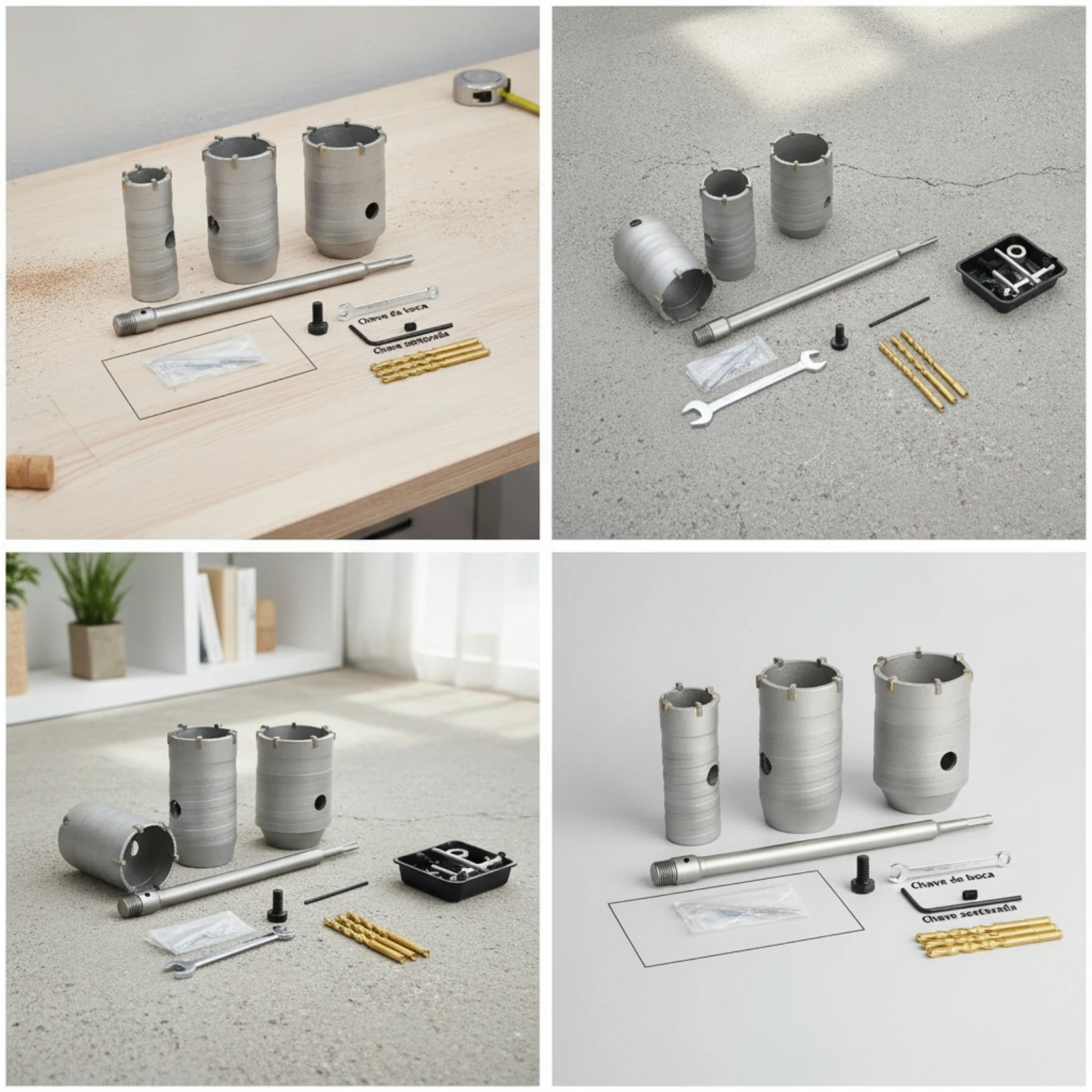 Wall Hole Opener Kit Multi-Size Hole Saw Kit with Connecting Rod Tool Allall-in-One Versatile for Diyers, Home Renovation